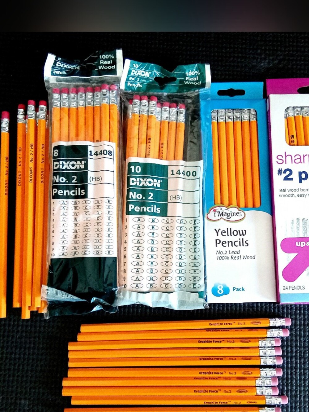 Vintage NIB No. 2 Pencils Lead Wood Dixon Graphite Force Imagine 134pc Bundle